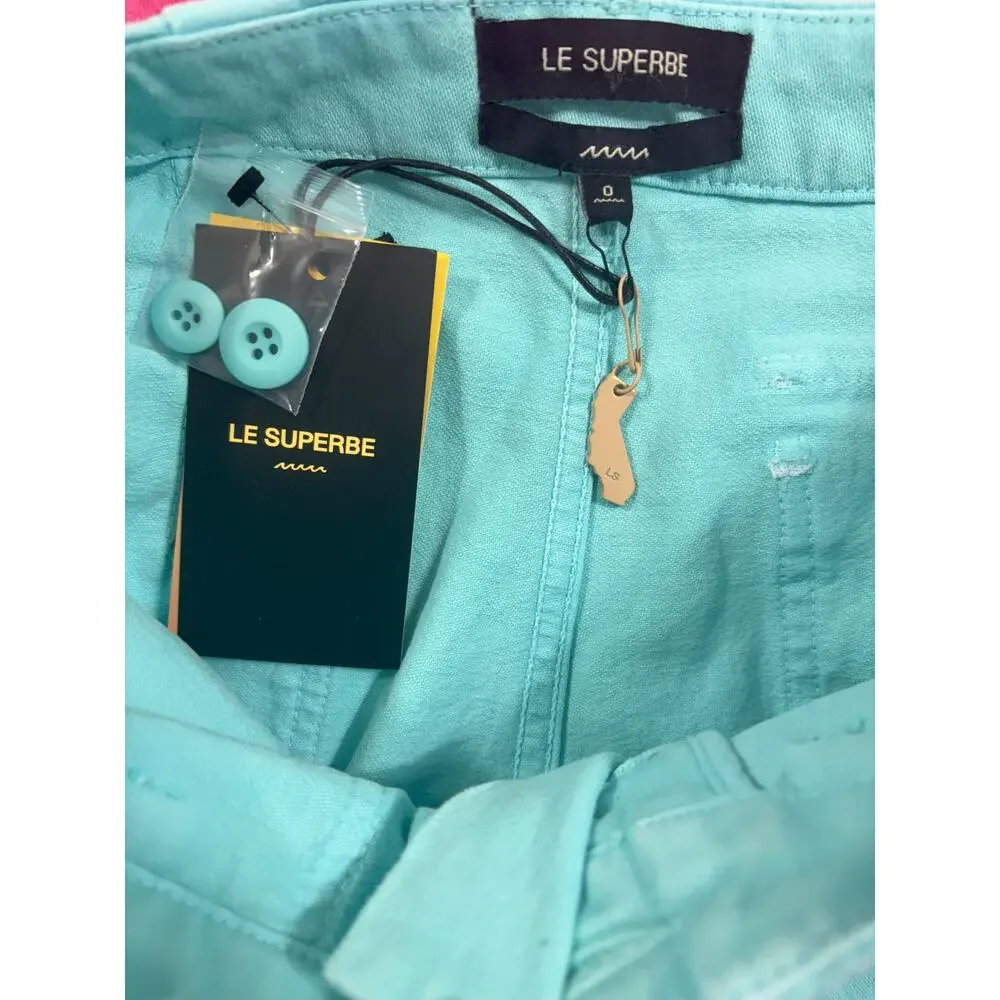 Le Superbe NWT Beach Crawler Shorts Jeans in Maldives Size 0 MSRP $175‎